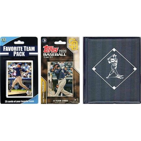 WILLIAMS & SON SAW & SUPPLY C&I Collectables 2020PADRESTSC MLB San Diego Padres Licensed 2020 Topps Team Set & Favorite Player Trading Cards Plus Storage Album 2020PADRESTSC